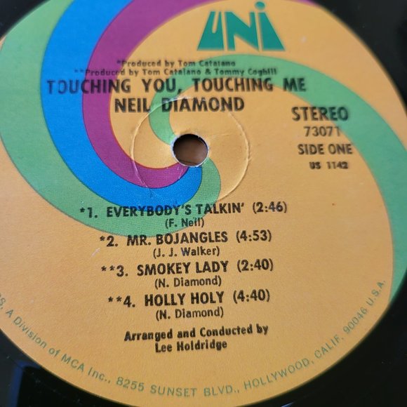 NEIL DIAMOND Touching You Touching Me LP 1969 Uni 73071 Stereo Pop Rock LP7 - Picture 7 of 10